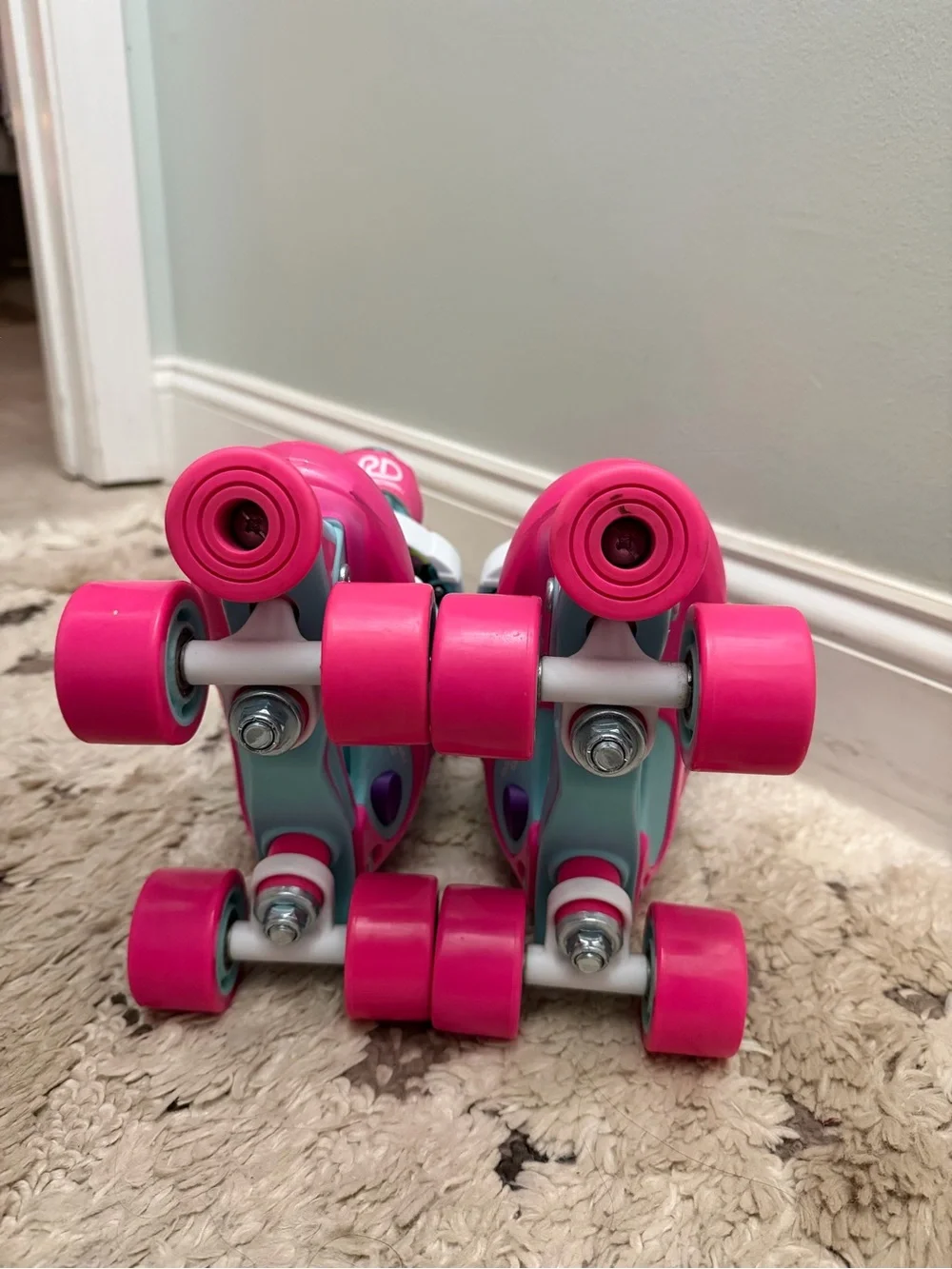 Kids Roller Skates - Pink & Turquoise Unicorn Design